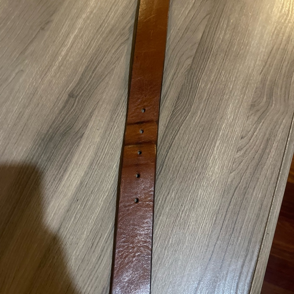 Banana Republic Cognac Brown Tumbled Leather Belt - Picture 8 of 9